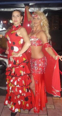 Flamenco Dancer Paloma - Belly Dancer Marianna (Cafe Sevilla, San Diego)